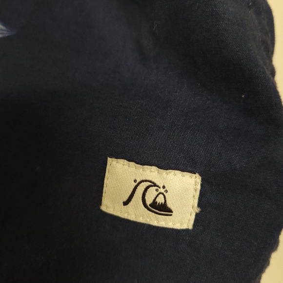 Quiksilver Scorpion Forest Cotton  Short Sleeve Shirt,Red Navy XXL - Picture 5 of 13